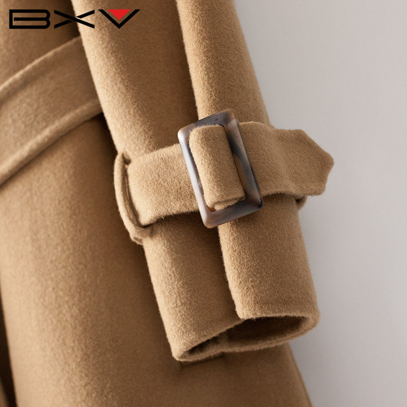 英伦风双面短款2021秋冬潮羊绒大衣 bxv服饰毛呢外套