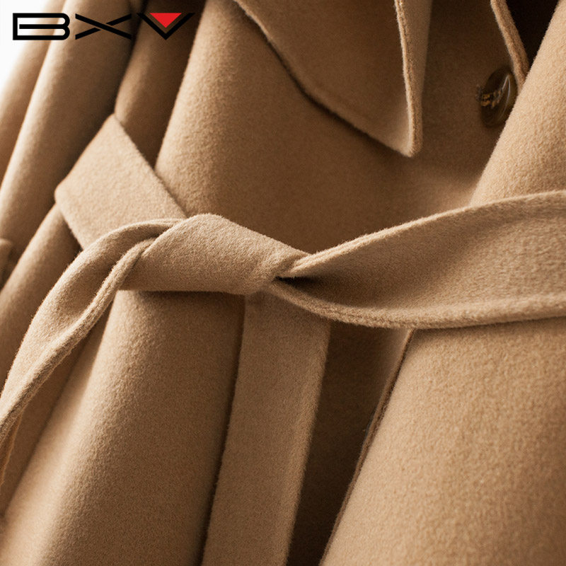 英伦风双面短款2021秋冬潮羊绒大衣 bxv服饰毛呢外套