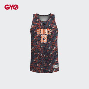 BOUNCE GYO定制蜂窝迷彩球衣篮球服套装定制印字比赛个性队服男女