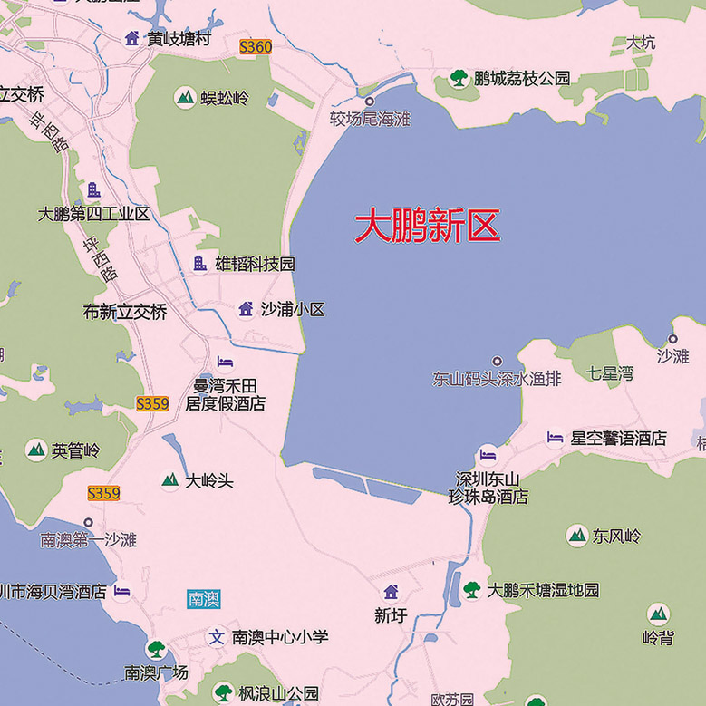 2024新款深圳市地图客厅办公室挂图高清防水墙壁装饰实物推荐定制 - 图1