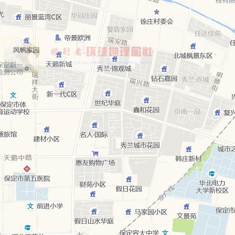 超大巨幅保定市区地图订制定做城市城区海报2023新版装饰画芯_虎窝淘