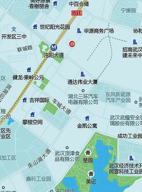 2026新款武汉市城区地图办公室挂图高清防水墙壁装饰实物推荐定制