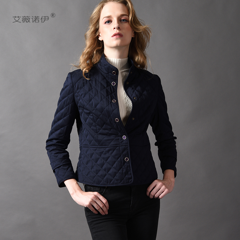 艾薇诺伊新款冬装薄棉衣女韩版修身显瘦立领夹克大码轻薄保暖外套