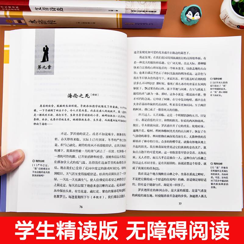 【正版原著】简爱和儒林外史九年级上册下册课外书初中正版原著人民教育出版社水浒传艾青诗选初三人教版完整版初中生课外阅读 - 图3