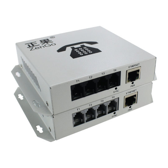 正果 4路电话带1路网络电话光端机PCM语音转单模一对