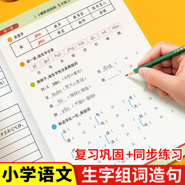 Synchronized word combinations for grades 1, 2, 3, 4, 5 and 6
