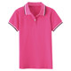 Short-sleeved contrast collar pure cotton women's t-shirt summer polo shirt