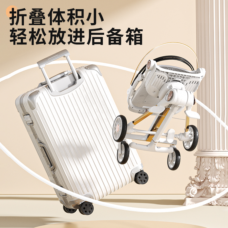 凤凰遛娃神器轻便婴幼儿推车可坐可躺双向高景观手推车可折叠溜娃