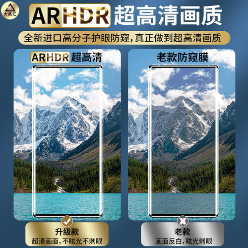 大集汇适用vivox80钢化水凝膜X300x100X90防窥膜X200ultra手机x70pro防窥x60专用50曲屏全包60十vivo屏幕200s - 图2