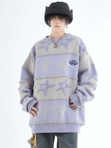 Бархатный трикотажный свитер для влюбленных, в американском стиле, увеличенная толщина