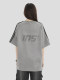 Instudios Nationales trendiges Paar amerikanischer Wildleder kurzer Ärmel Loose Casual Casual Drei-Strip-Runde Hals T-Shirt