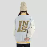 INSstudios Плетеная этническая бейсбольная форма для влюбленных, куртка, в американском стиле, свободный крой