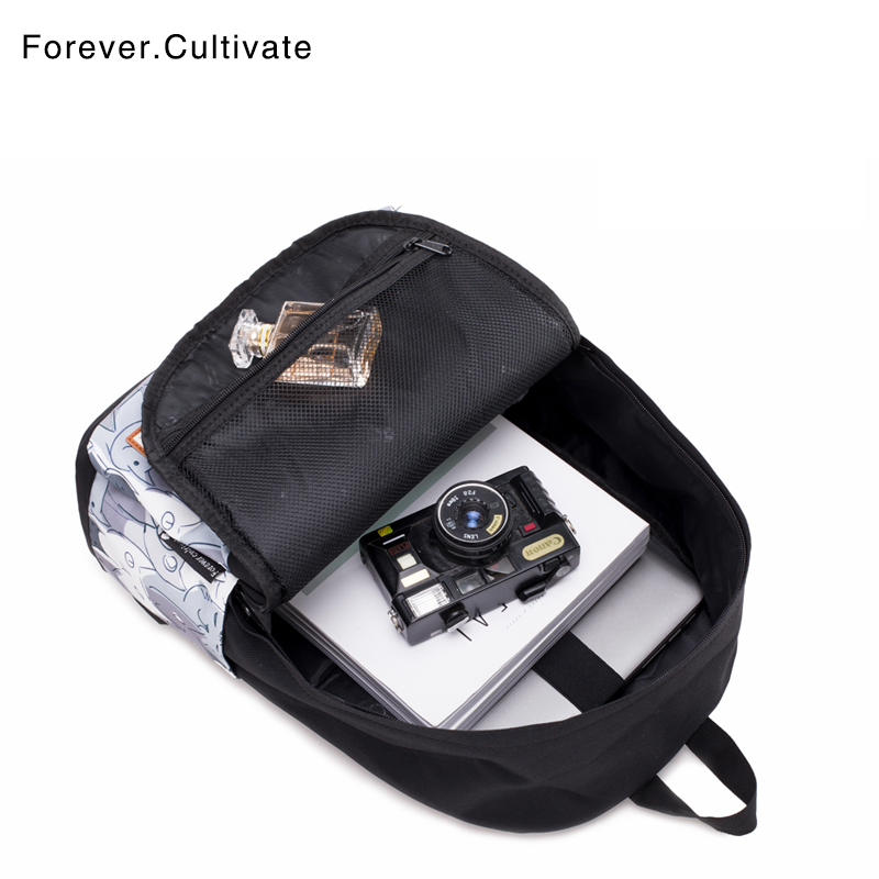 Forever cultivate卡通双肩包女日韩校园中学生书包男高中生背包
