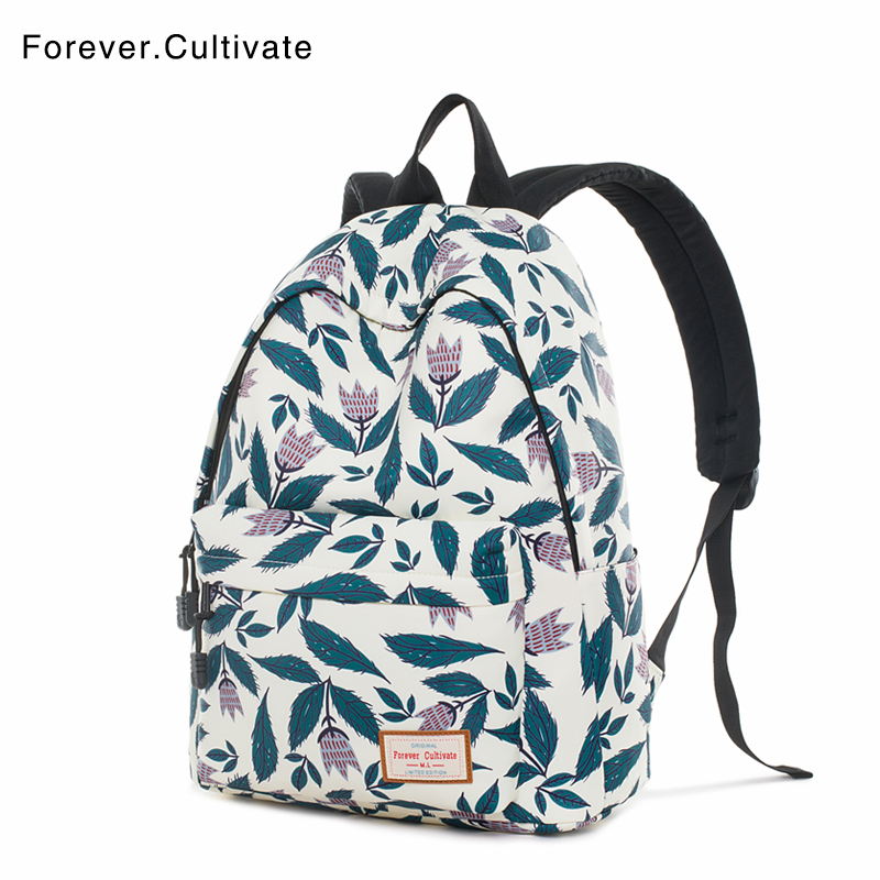 Forever cultivate大学生书包女韩版高中森系背包日系双肩包百搭