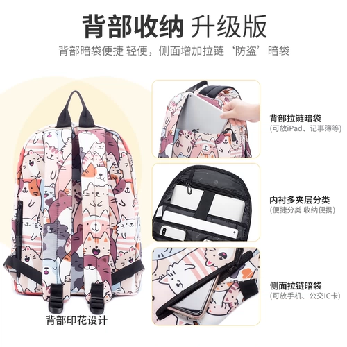 Мультяшный школьный рюкзак, в корейском стиле, для средней школы