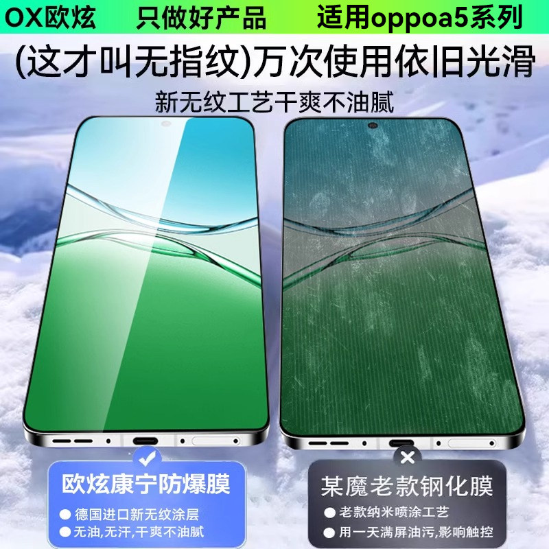 Ouxuan suitable for OPPOA5 tempered film mobile phone film