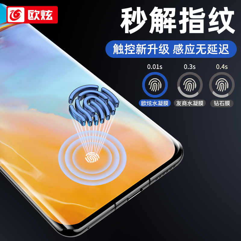 适用华为P40pro手机膜HUAWEIp40pro水凝膜por全屏覆盖40p抗蓝光无白边hw高清防爆防指纹5g护眼贴合保护新屏幕 - 图0