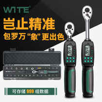 Electronic digital display torque wrench adjustable moment kg high-precision torque tester steel bar active headgear