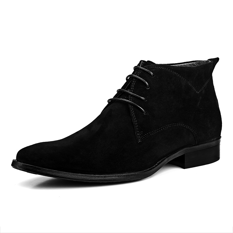 VQGT英伦男士高帮皮鞋真皮马丁靴尖头男短靴反绒男靴磨砂皮靴加绒,淘宝优惠券,粉丝福利购,淘宝优惠卷