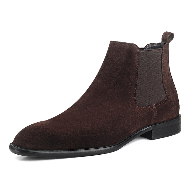 Vqgt new winter frosted suede chimney leather boots