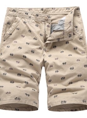 Men's summer overalls sports casual five-point pants