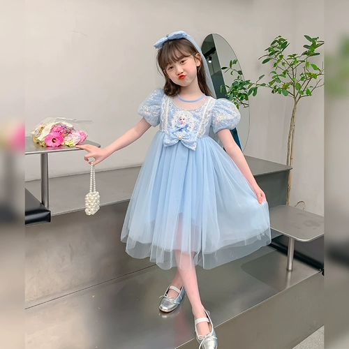 Летний детский наряд маленькой принцессы, юбка, платье, «Холодное сердце»