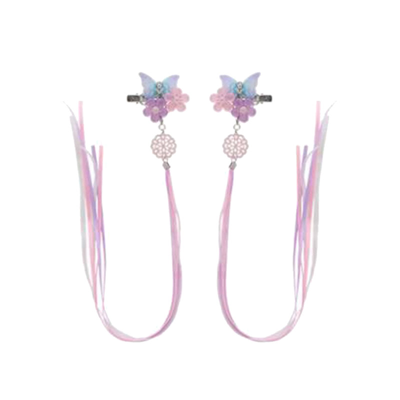 儿童汉服古装头饰女童古风发夹子发饰流苏小女孩中国风发卡子头花,淘宝优惠券,粉丝福利购,淘宝优惠卷