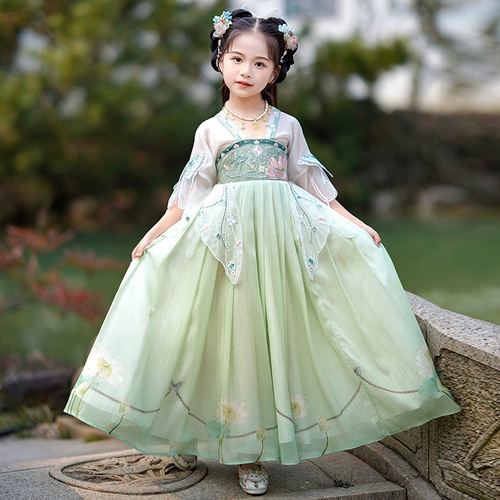 Ханьфу, летняя детская юбка, тонкое летнее платье, летняя одежда, детская одежда