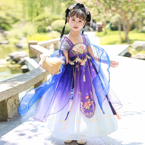 Ханьфу, наряд маленькой принцессы, платье, летняя юбка на девочку