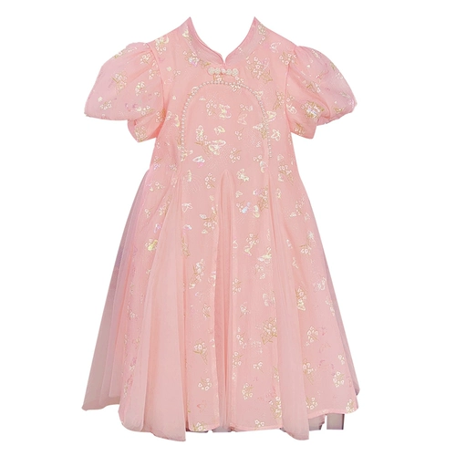 Летнее платье, юбка, летняя летняя одежда, наряд маленькой принцессы, ципао, китайский стиль