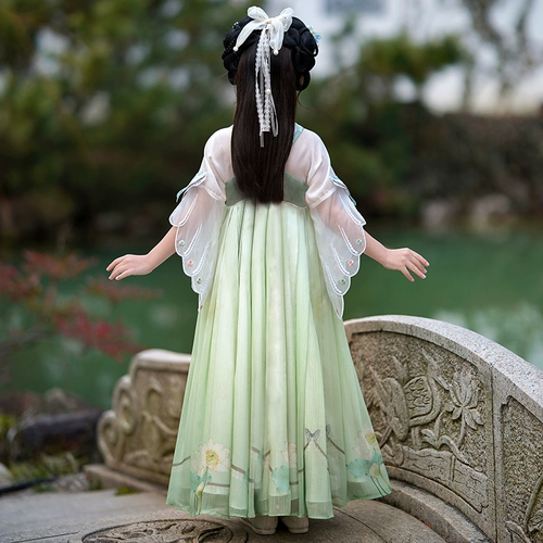 Ханьфу, летняя детская юбка, тонкое летнее платье, летняя одежда, детская одежда