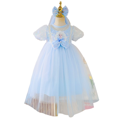 Летний детский наряд маленькой принцессы, юбка, платье, «Холодное сердце»