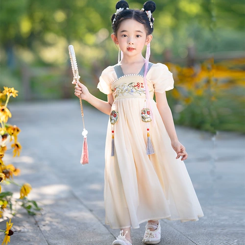 Летнее ханьфу, детское платье, детская юбка, детская одежда