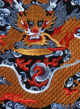 清朝龙图同款布丁中国风官服补子