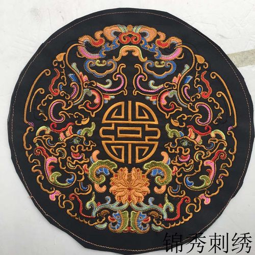 中国风清代文官补子特色礼品手工绣品老绣片京绣手工刺绣装饰画 - 图2