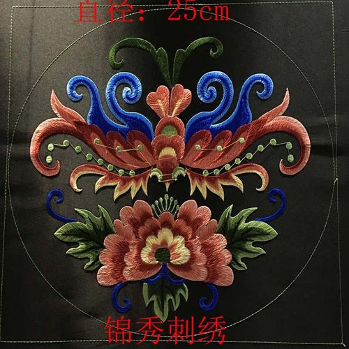 少数民族风服饰辅料配件绣片机绣刺绣仿手工苗族老绣片包 - 图1
