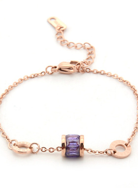 小众闺蜜转运本命年手链不掉色高级设计感玫瑰金钛钢手链女饰