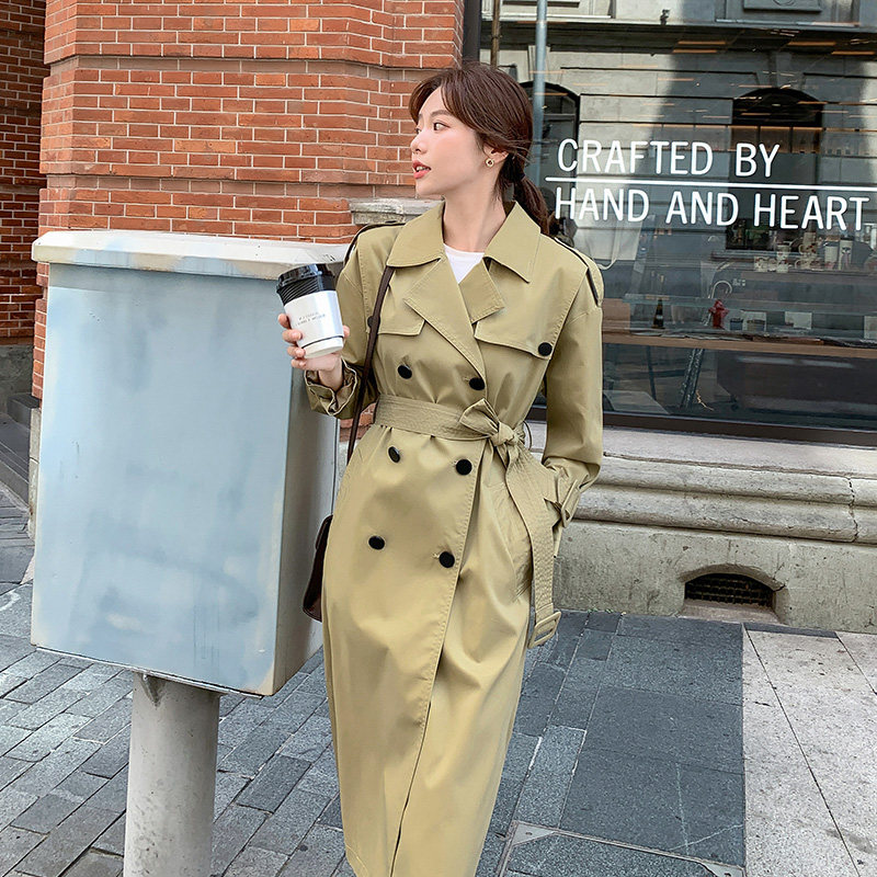 女中长款2020新款秋装韩版风衣 karqimey卡琪玫风衣