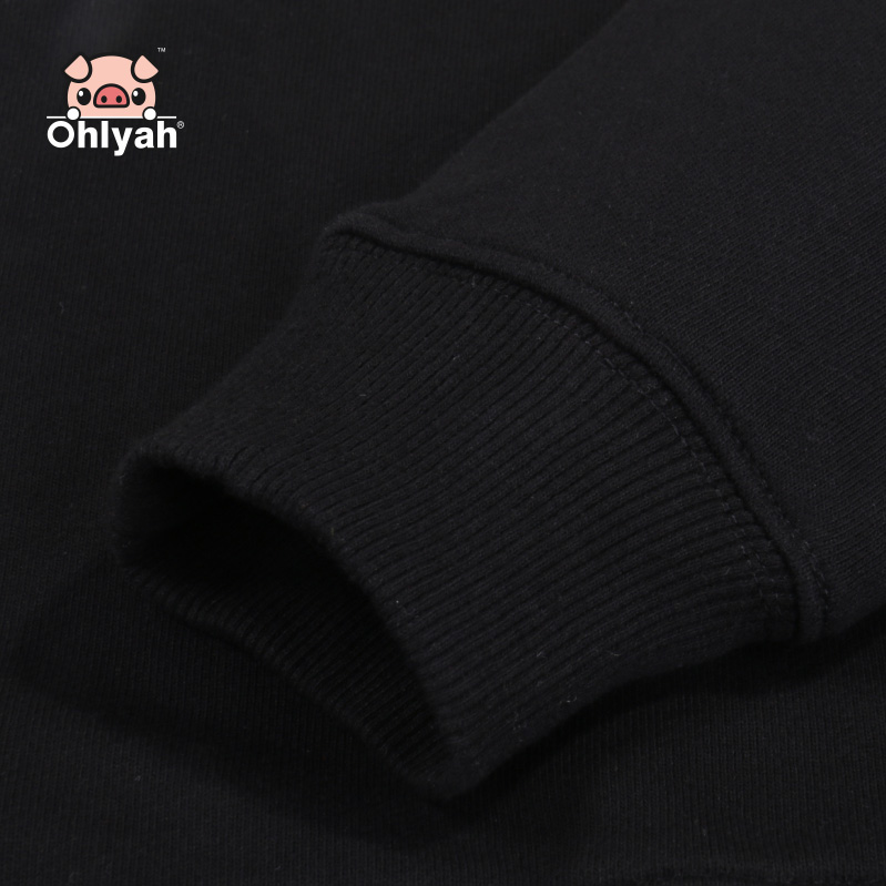 Ohlyah初秋上衣女新款韩版情侣卫衣长袖圆领宽松纯棉工作班服定制