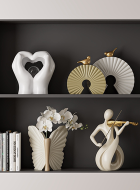 高级氛围感小提琴艺术摆件