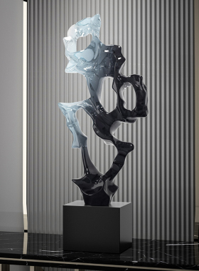 透明树脂太湖石玄关隔断装饰摆件