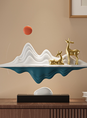 福鹿迎财创意悬浮工艺品摆件