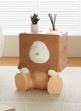 入户门暴力熊座椅摆件家用客厅玄关鞋柜换鞋凳奶油风乔迁新居礼物