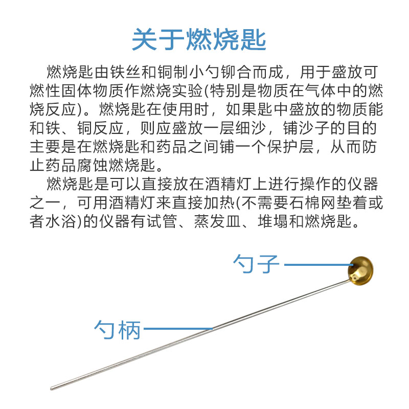 铜燃烧匙化学实验室加热勺燃烧反应工具铜勺 初中化学实验器材 测试空气中氧气含量用 教学仪器 - 图2