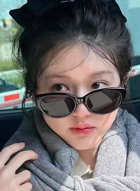 茶色猫眼墨镜女款2025新款高级感防紫外线复古开车偏光太阳眼镜