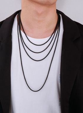 钛钢龙骨链男项链配饰