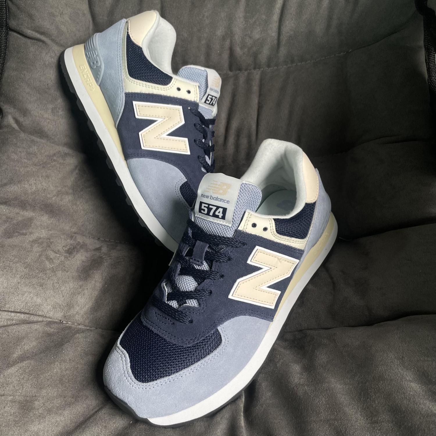 New Balance/NB574系列女子轻便经典浅蓝色运动跑步鞋WL574VJ2-图2