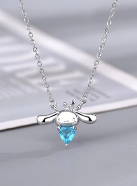 可爱草莓项链纯银十字链KT吊坠