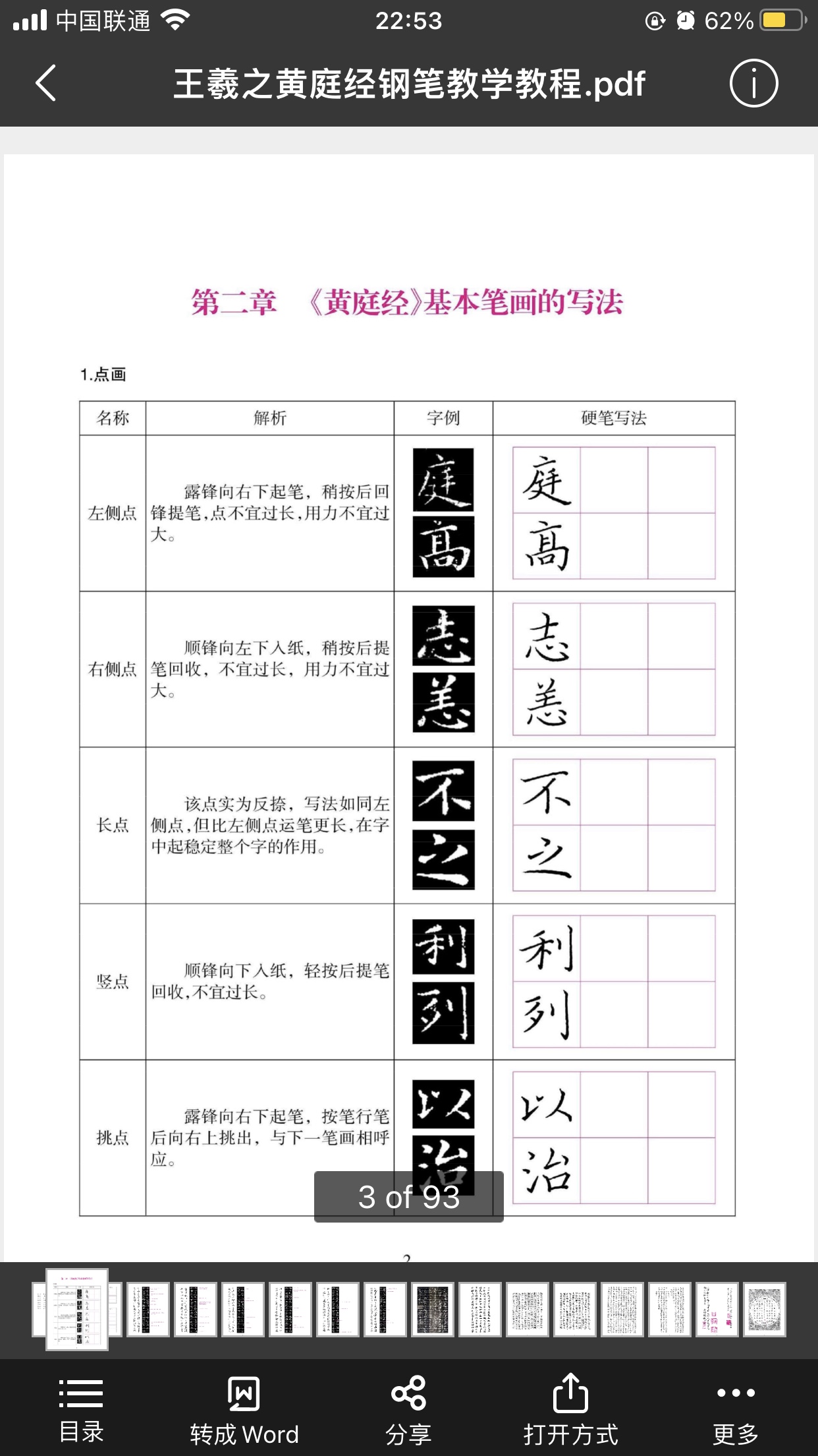 王羲之黄庭经钢笔书法教学帖高清PDF电子版字帖临摹图打印文件-图1