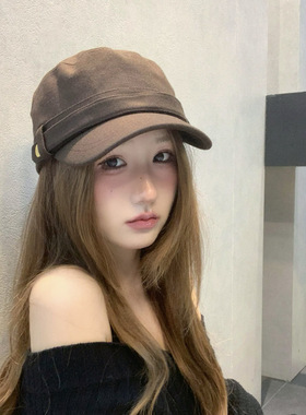 复古八角帽女秋冬百搭贝雷帽显脸小报童帽老钱风画家帽韩版平顶帽
